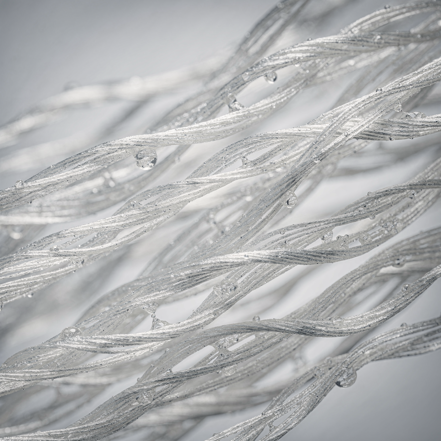 Mikroskopische Aufnahme von Seidenfasern