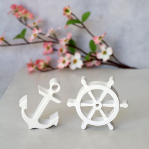 Anker und Steuerrad aus Keracraft