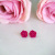 Ohrstecker aus Polymer Clay kleine Rosen Magenta