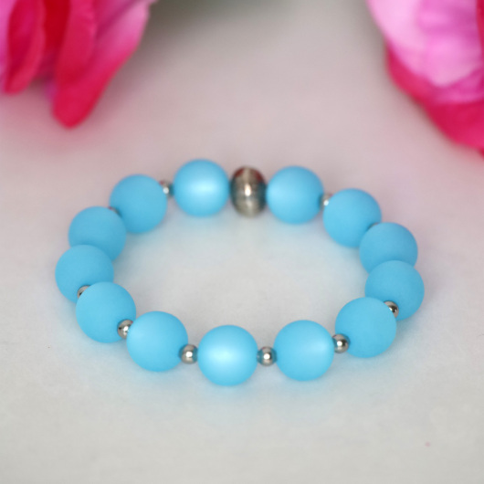 Armband Polaris Perlen Hellblau Aqua