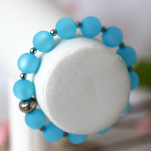 Armband Polaris Perlen Hellblau Aqua