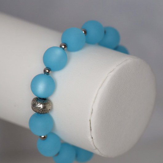 Armband Polaris Perlen Hellblau Aqua