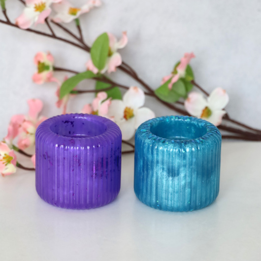 Großer Teelichthalter aus Resin